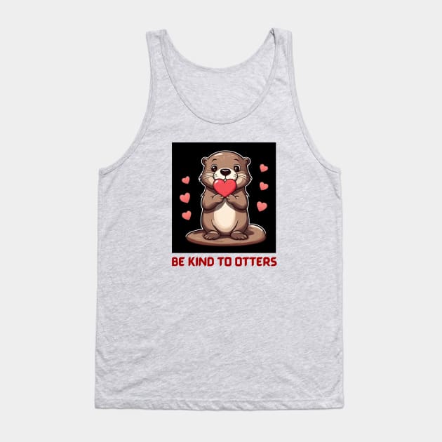 Be Kind To Otters | Otter Pun Tank Top by Allthingspunny